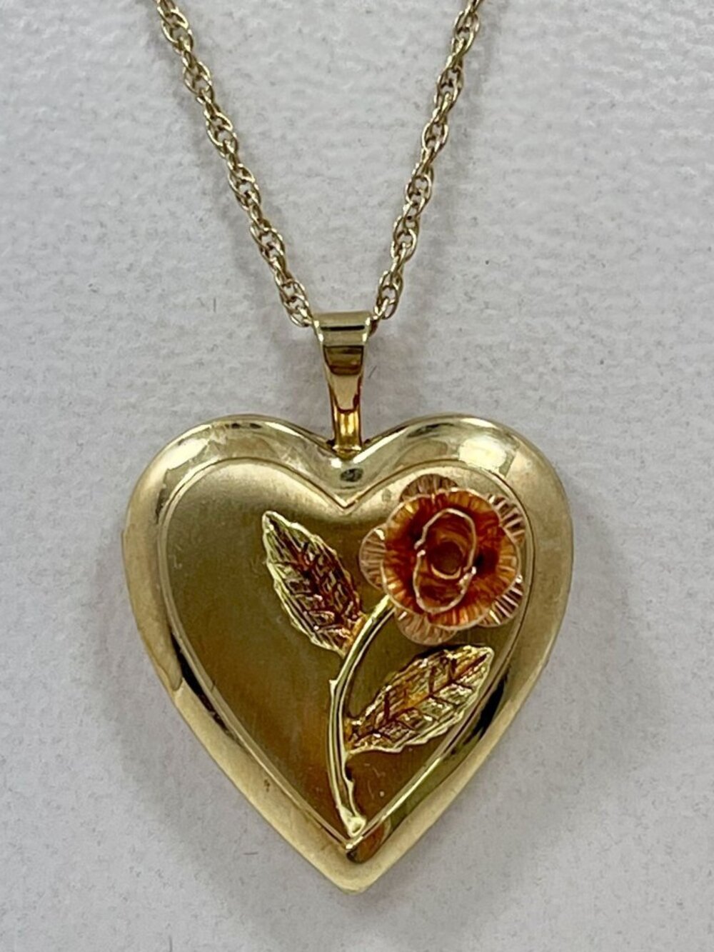 Vintage Princess Pride Creations PPC 14K Gold Filled Heart Locket Necklace